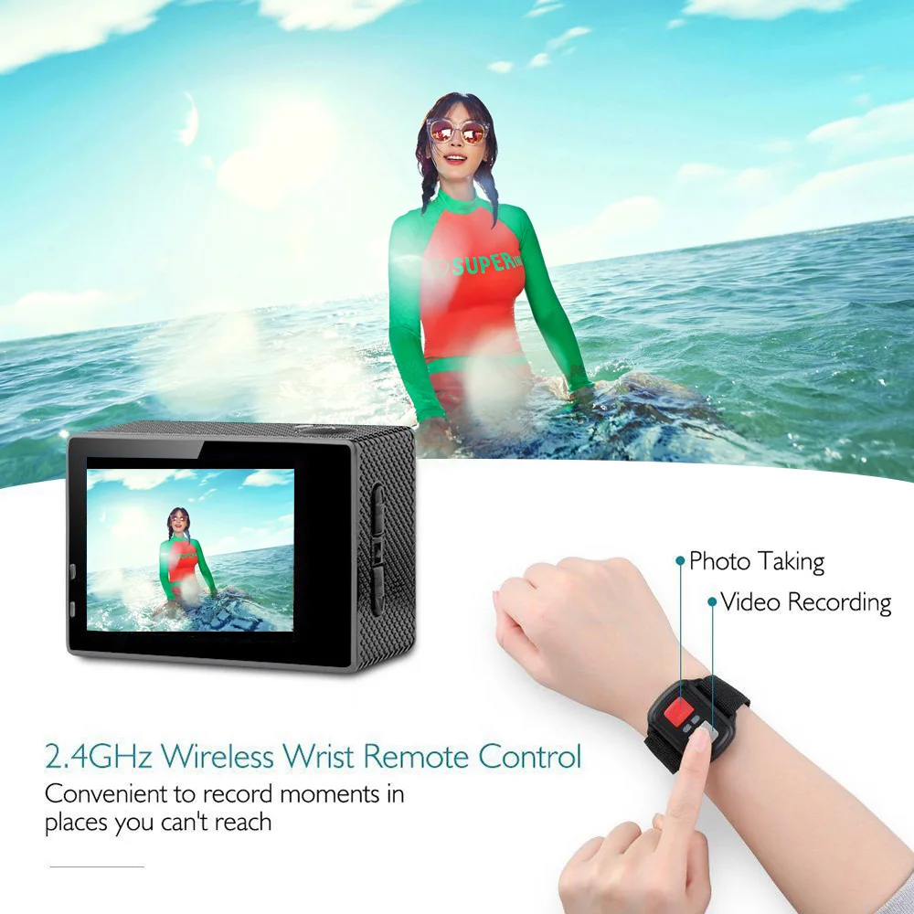 4K Camera Wifi 1080P 60fps Video Ultra HD Sport DV F60 Mater Outdoor Sport Waterproof Camera