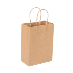 Kraft Gift Craft Shopping Paper Bag Wholesale Custom Printed White Brown Packaging Gravure Printing CMYK Recyclable Accept MIHO