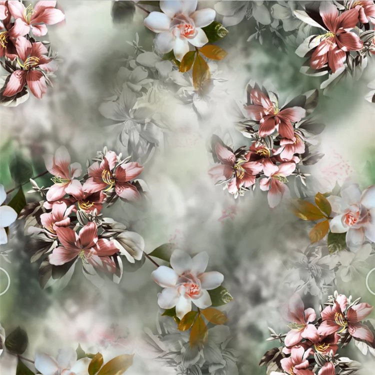 2019 spring 100% polyester 75d super soft escada digital printed fabric