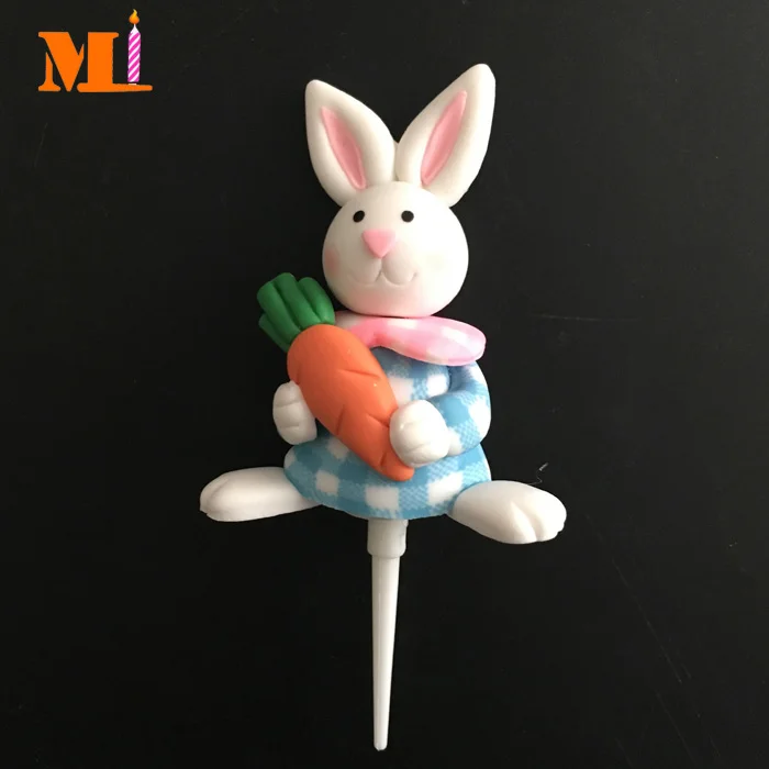 
Fully Qualified Cake Decoration Cute Easter Bunny Polymer Clay 