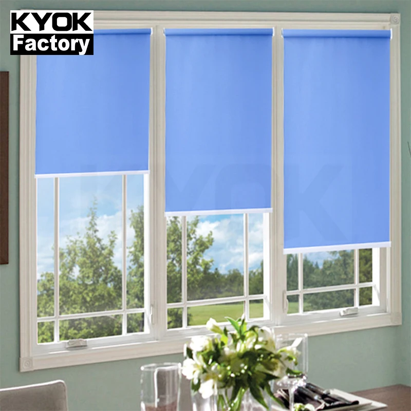 KIEI New Style Sunshine Fabric Curtains roll blind Openness 3% Sunscreen wifi motorized roller blinds and one way vision roll