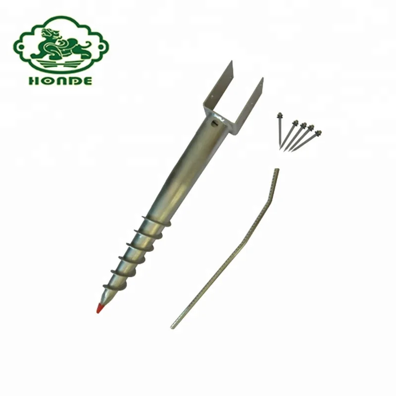 Galvanized 4x4 Ground Anchor Post Spike for Construction and Timber Structure