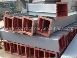 Pneumatic conveying airtight carbon steel inclined  air slide chute conveyor for cement  transport