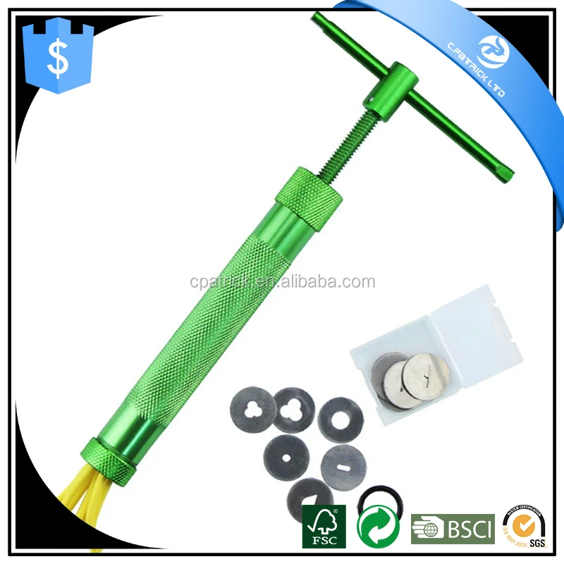 Stainless Steel Green pottery DIY Clay Sugar Paste Extruder with 20 Discs