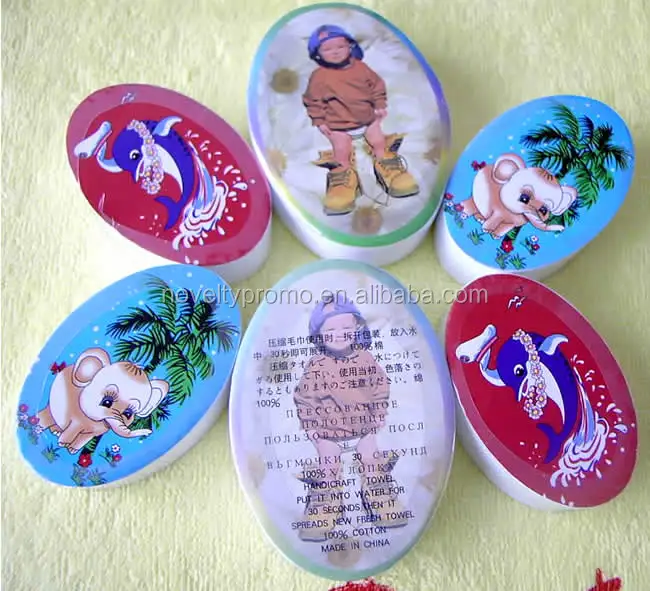 Cartoon Design Compressed Magic Towel