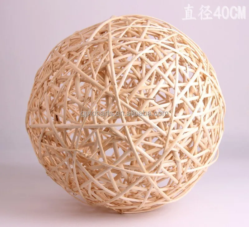 Hot sale Chinese handmade real rattan ball,wicker ball wooden craft ,christmas decoration