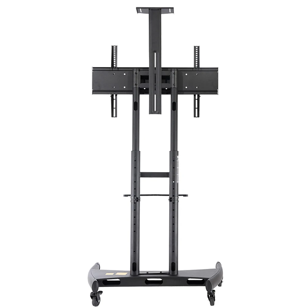 TV Cart Stand Monitor Mount Bracket with DVD Player Shelf for 55-80 Inch Screen Size