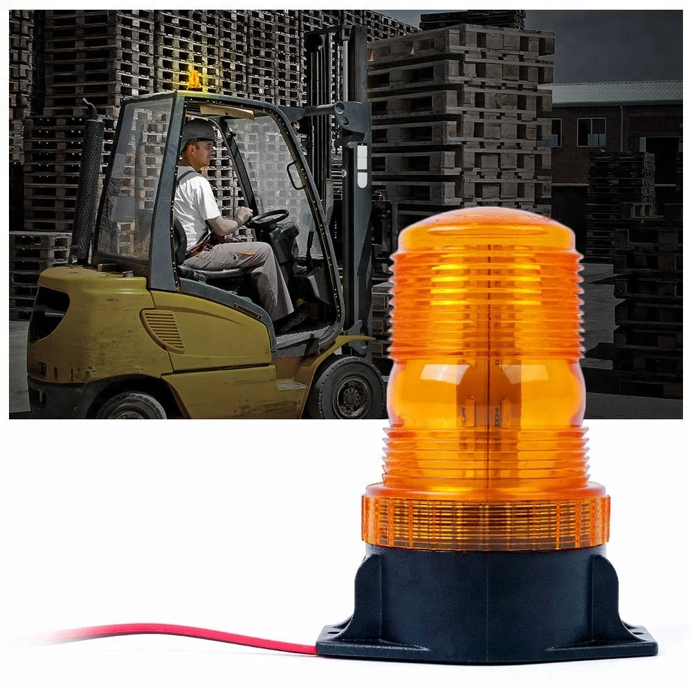 
Hodish 30 LED Amber 15W Emergency Warning Flashing Safety Strobe Beacon Light for Forklift Truck Tractor Golf Carts UTV Car Bus 