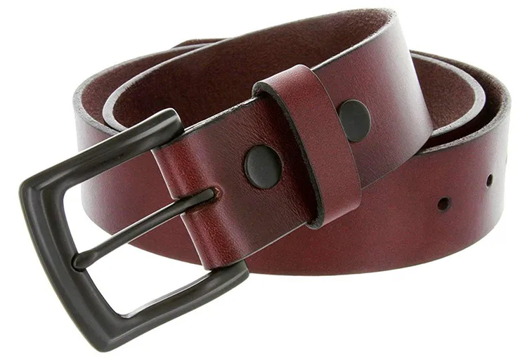 Повседневный мужской ремень из натуральной кожи под заказ с пряжкой с язычком