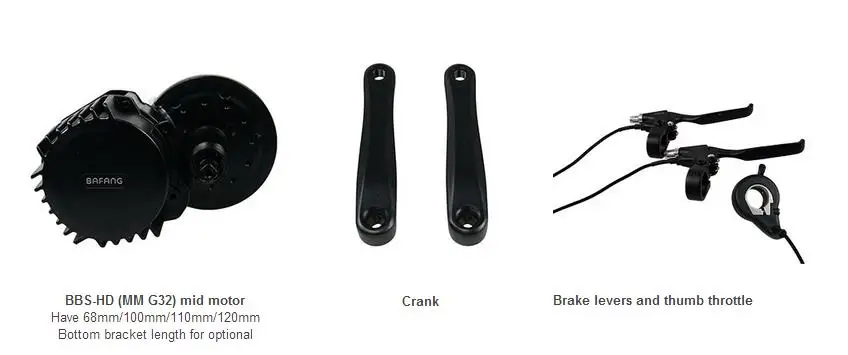 BBS01 BBS02 36V/48v 250W~750W bafang mid drive motor kit motor electrico para bicicleta