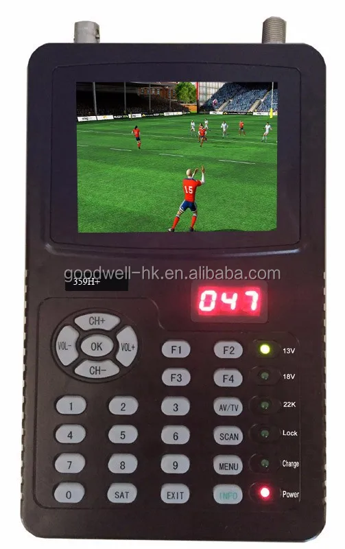 DC12V Output Handheld 3.5 Inch Digital Satellite Signal Finder Meter support AHD/TVI/CVI CCTV Camera Tester