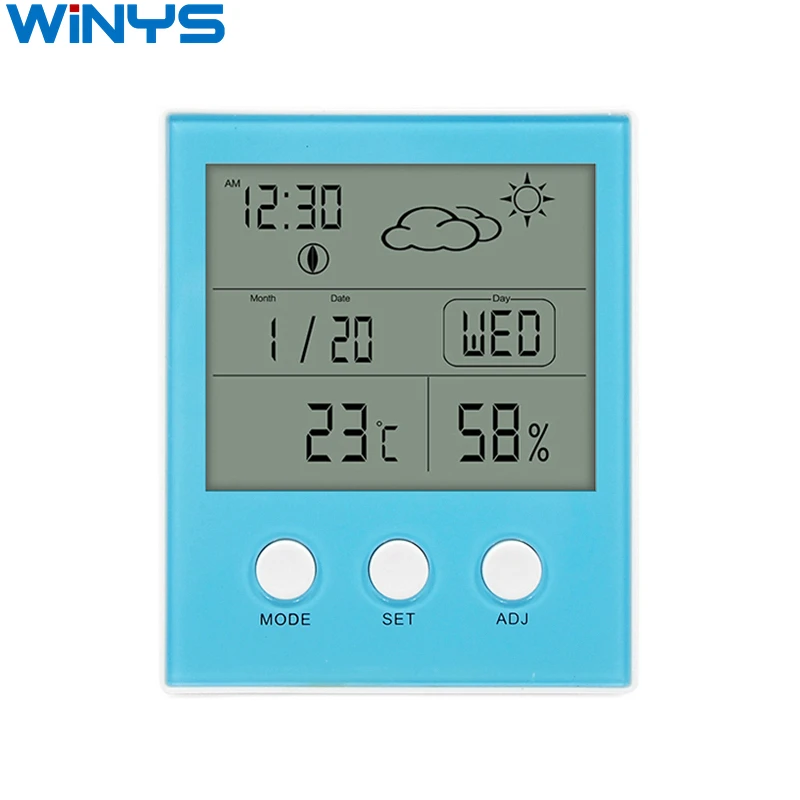 
Digital wall clock indoor alarm thermometer hygrometer Temperature Humidity Digital Large Display Warehouse 