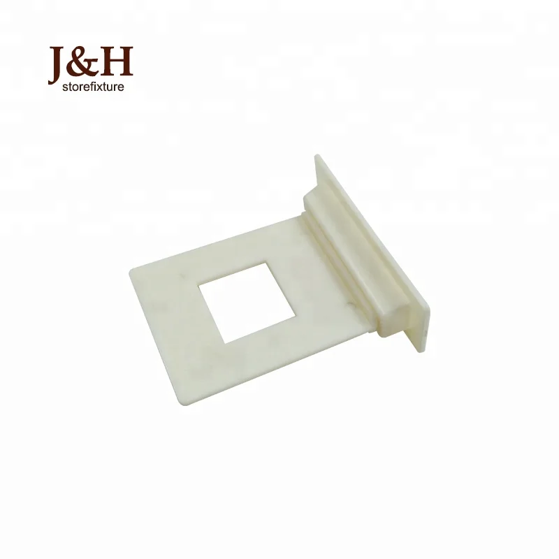 POP Displays Accessories Exhibition Cardboard Shelves Clear ABS Connector White Plastic Corrugated Shelf Support Locking Clip