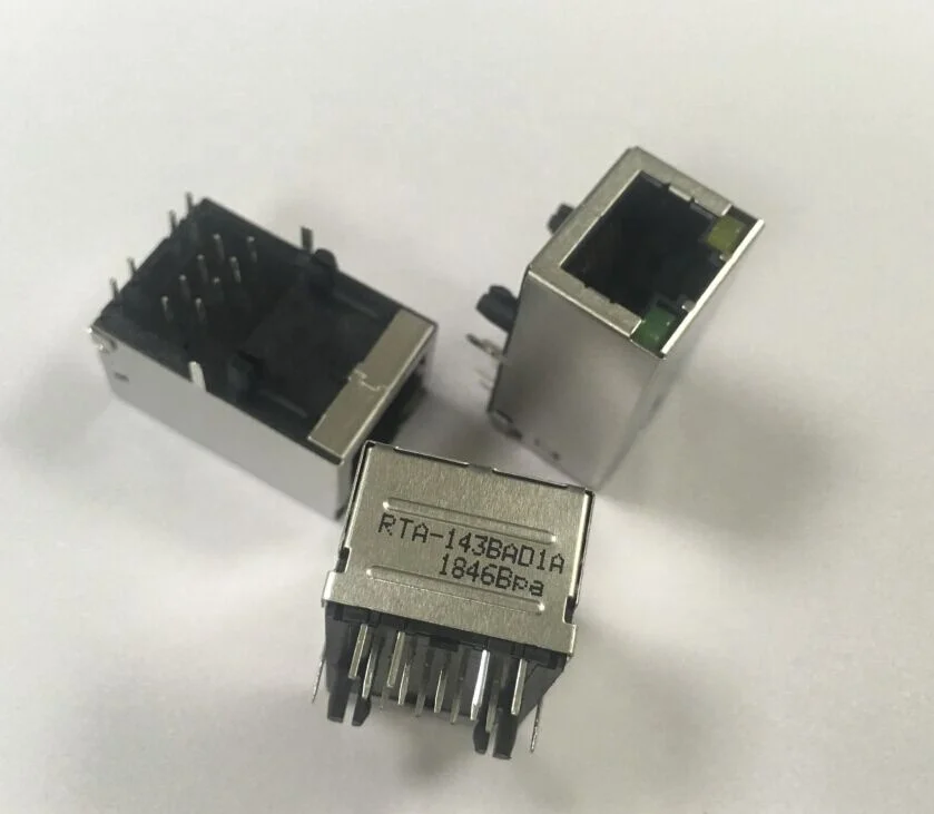 RTA-143BAD1A 1X1 Tab Up Through Hole 10/100 Base-T  RJ45 CONNECTOR