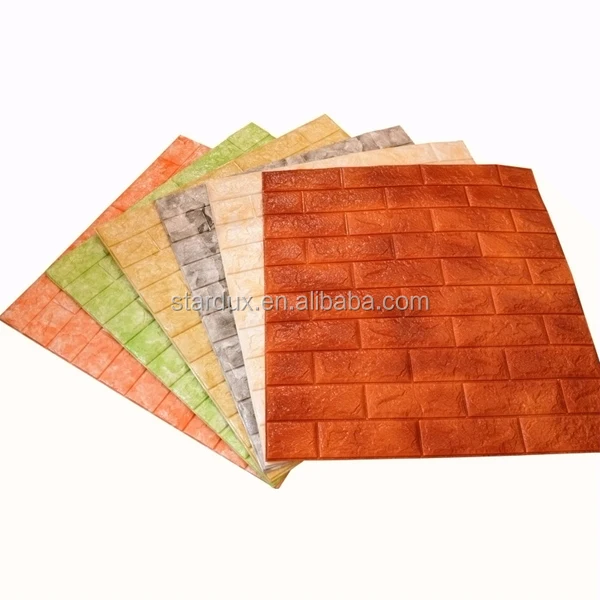 
Hot Sale 3D Vinyl Brick Wallpaper for American bathroom / Kitchen Wall Paper 