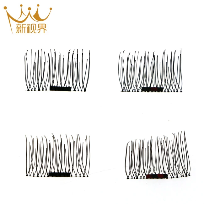 Magnetic Eyelashes Reusable False Magnetic Eyelashes for Natural Look (1 Pair 4 Pieces), No Glue Required Faux Mink Lashes