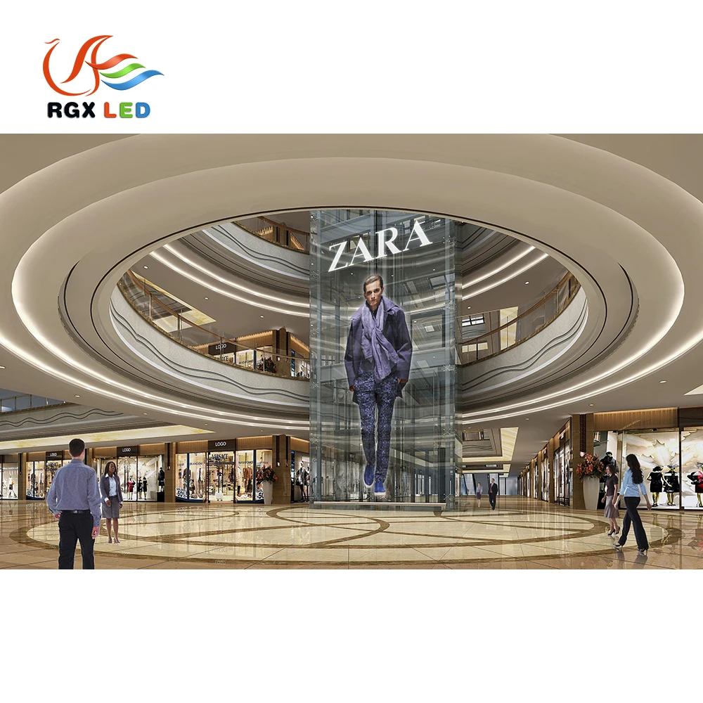Outdoor P12 P16 Glass Transparent Led Display Screen for shop window Advertising