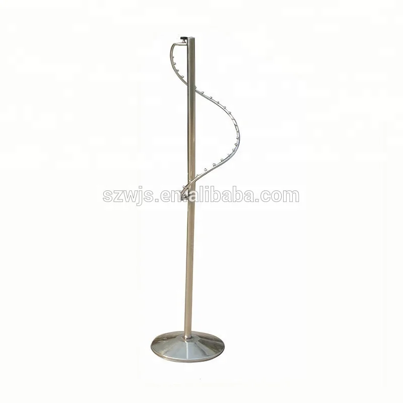 all types  Clothing Stand Motorized Spiral garment rack ,rotating hanging clothes hanger rack with 40 balls