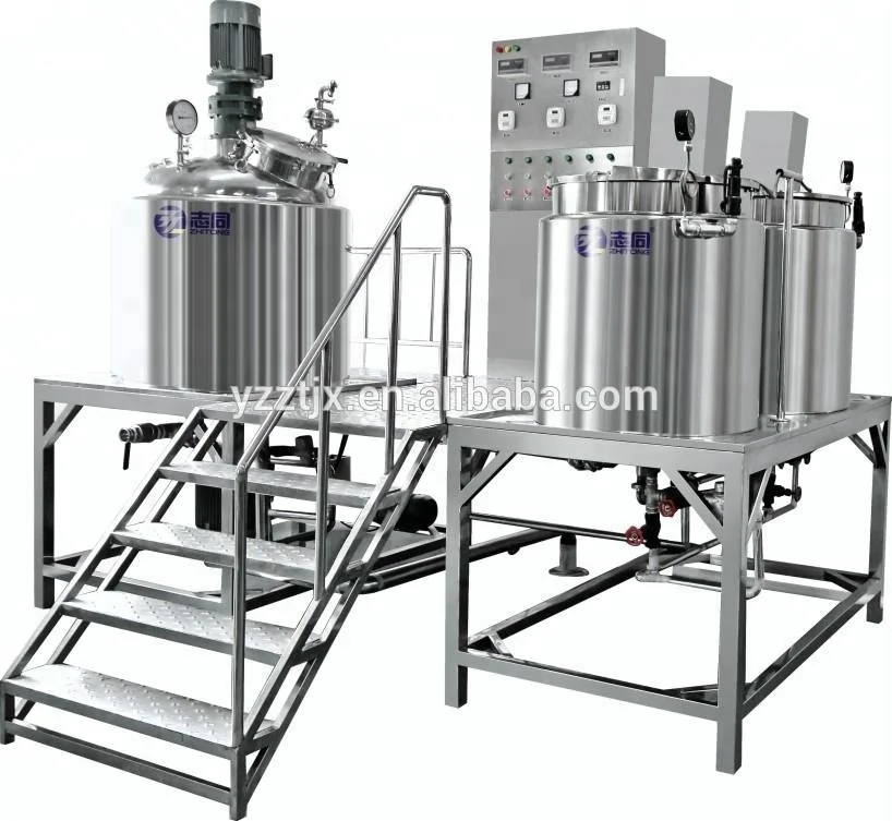 Hot Sale ZT-200L Hydraulic External Circulation Vacuum Emulsifying Machine, Chemicals/Cosmetic Mixer with Defoaming Treatment