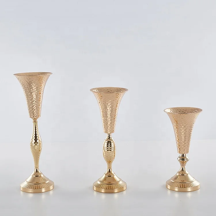 Золотая ваза для украшения вечеринки, свадьбы