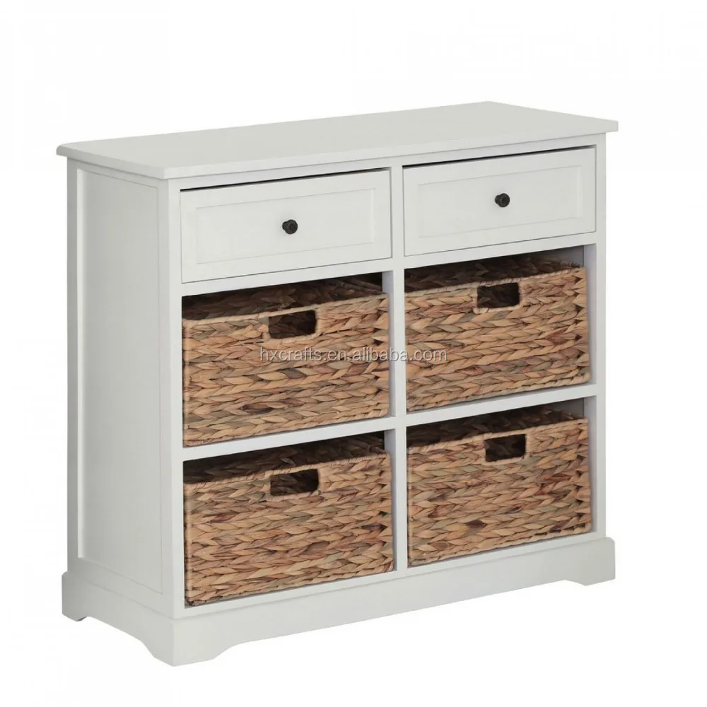 water hyacinth basket furniture wooden straw nightstand