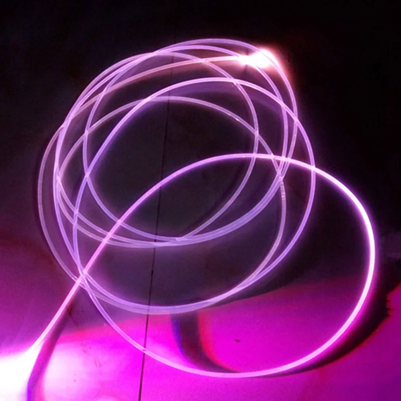 wholesale price Solid Core PMMA diameter 4mm flexible side glow fiber optic for project