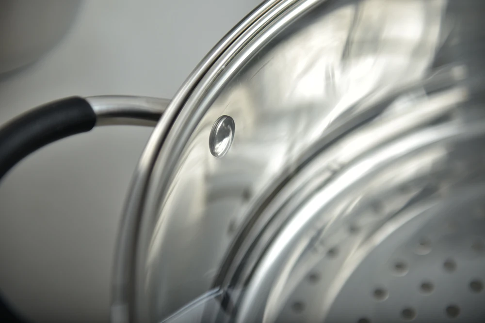 SKU In Stock 28cm 3 Tiers S/S Handle with Silica Gel Steamer Stainless Steel Pot Set LB-1867D