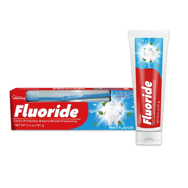 Wholesale Private Label Anti-cavity Fluoride Toothpaste with Toothbrush