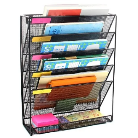 Wideny Office school household storage document wire metal mesh wall mount mounted hanging file organizer for office holder