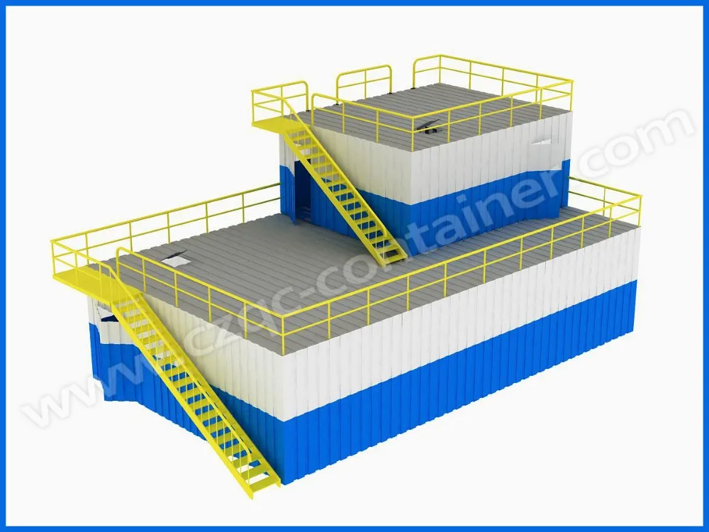 High Class Two Floor Prefabricated Container Houses Living Container Houses