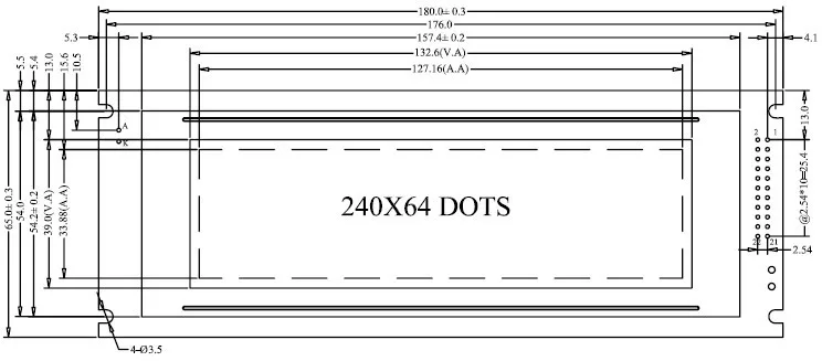 Cob Graphic Dot Matrix Lcd Module 240 * 64 Chinese Characters Display