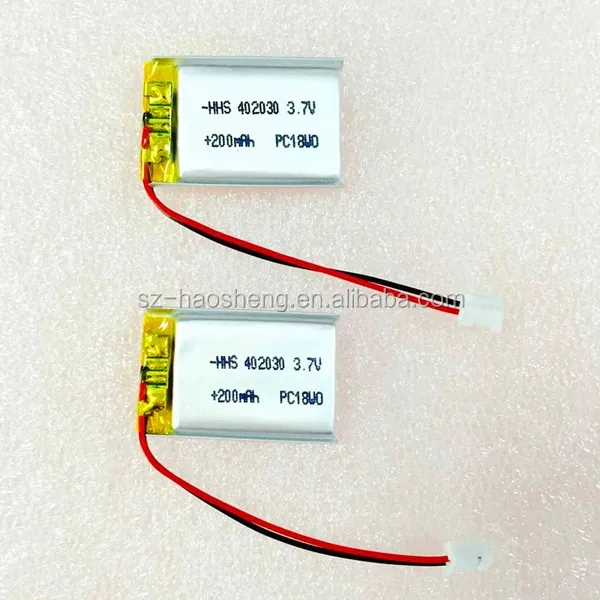 Hot selling rechargeable battery 3.7v 180 mah li po battery 402030 for camera pen