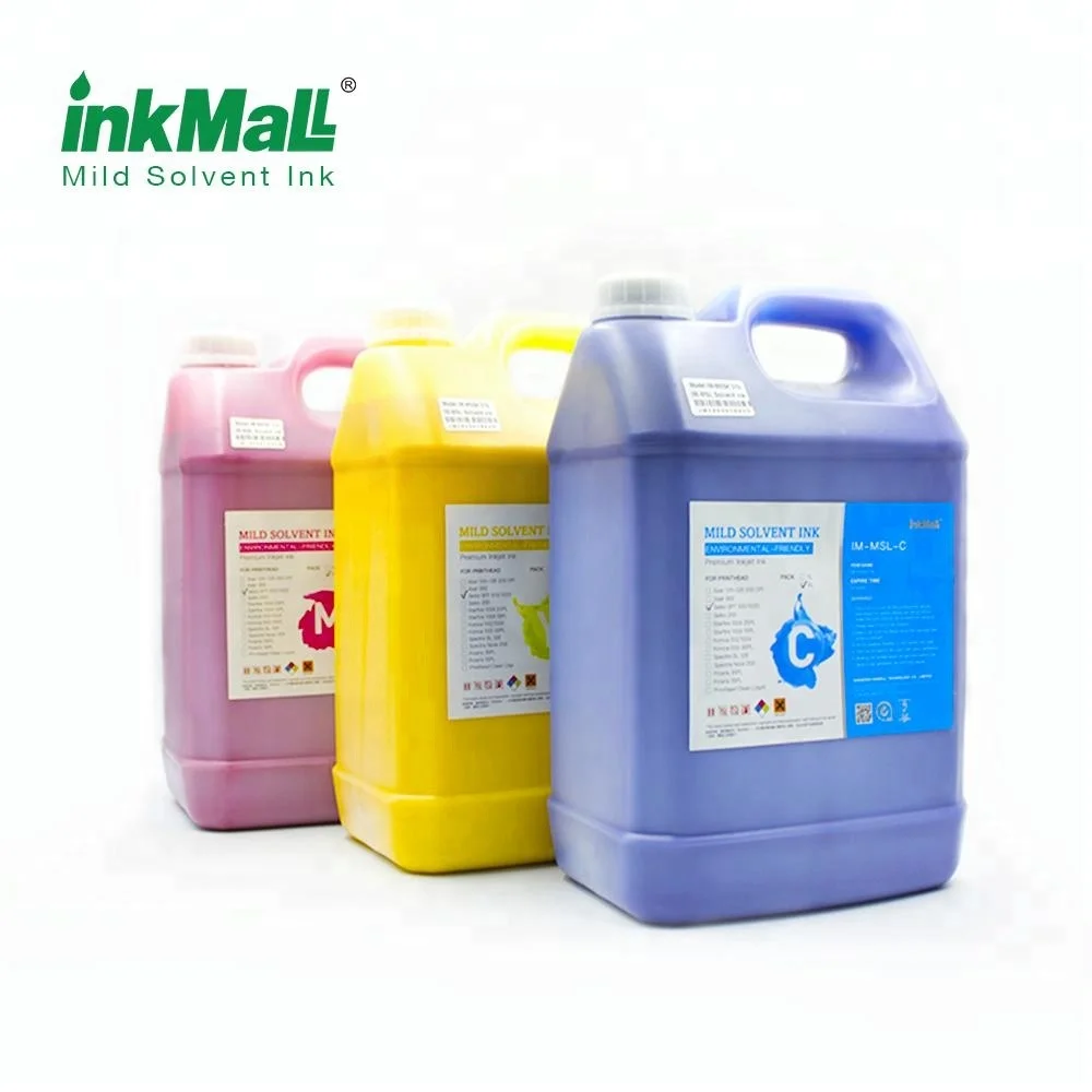 Inkmall Best Price High Quality Cymk Mild Solvent Ink For Konica 512 42pl Printhead