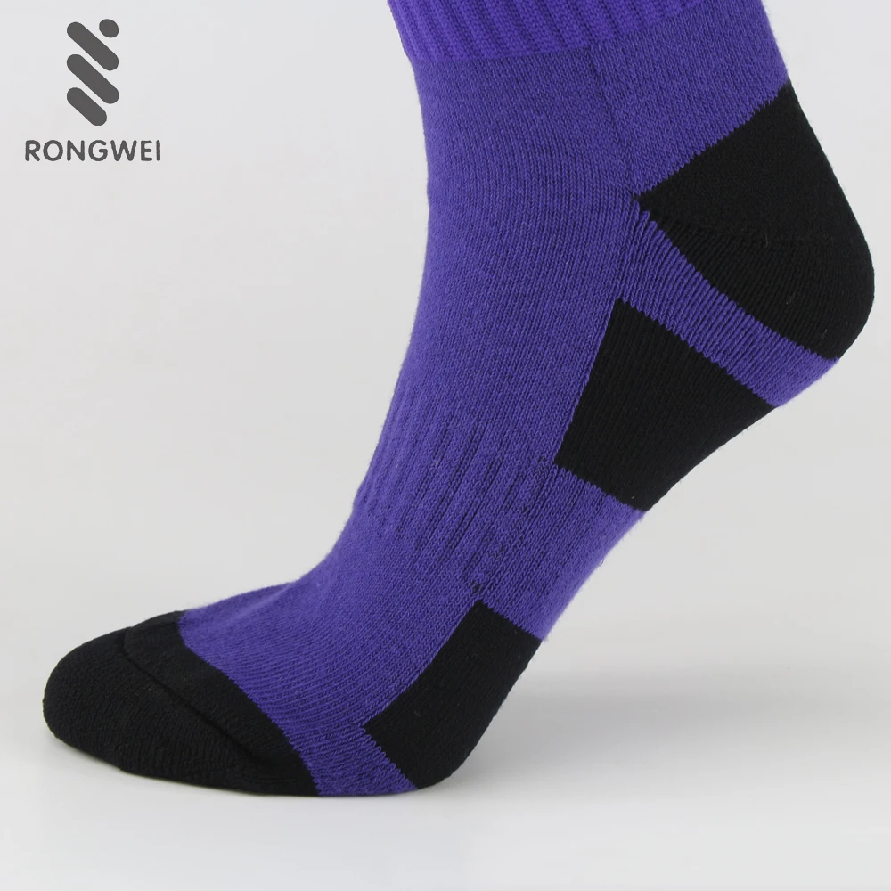 Hot Sale Good Quality Purple Color Stitching Soccer Socks Training Accessories