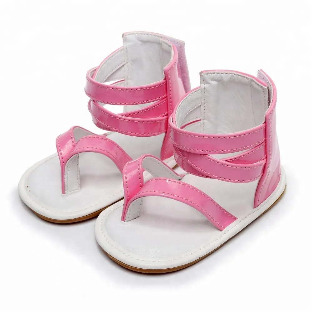 wholesale gladiator Baby Girl Sandals rubber sole leather Baby Shoes