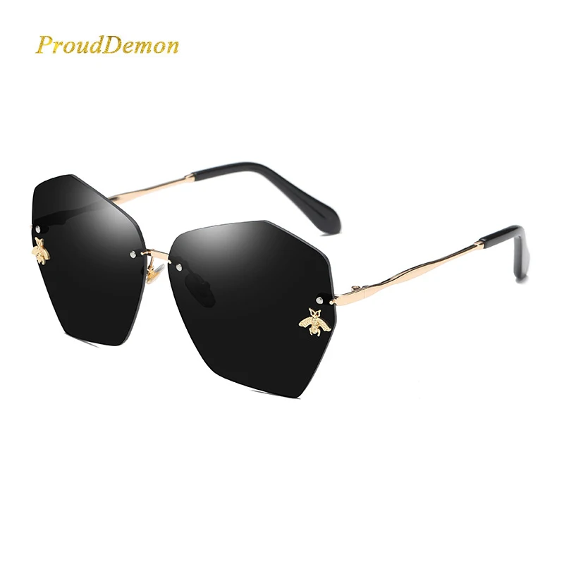 K5110 2020 Newest Sun Glasses With Bee Design Lunette Frameless Sunglasses