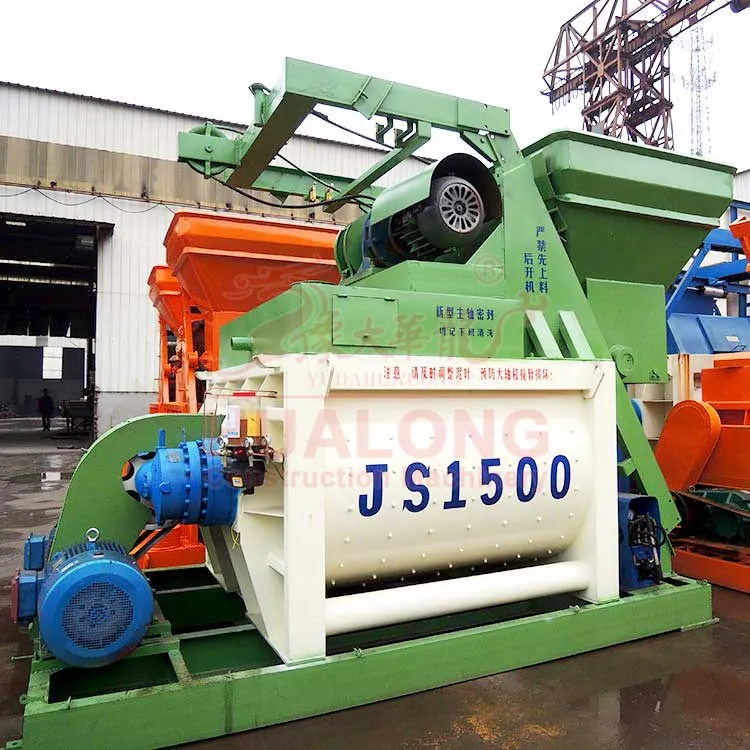 Hot Sale china js series js500 js750 js1000 js1500 js2000 js3000 stationary double twin shaft concrete mixer prices