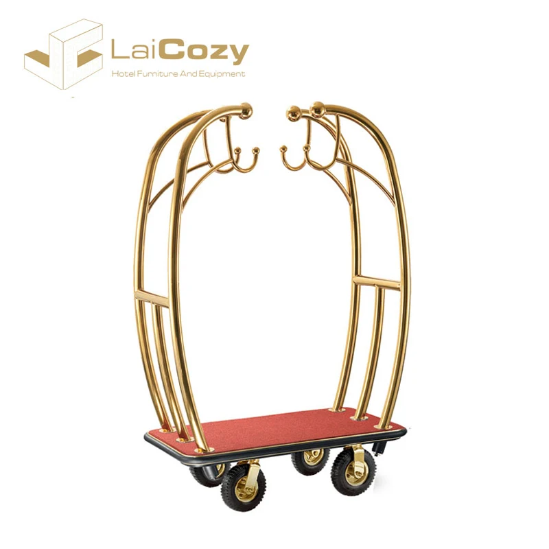  Тележка для багажа LAICOZY из нержавеющей стали в европейском стиле вестибюля