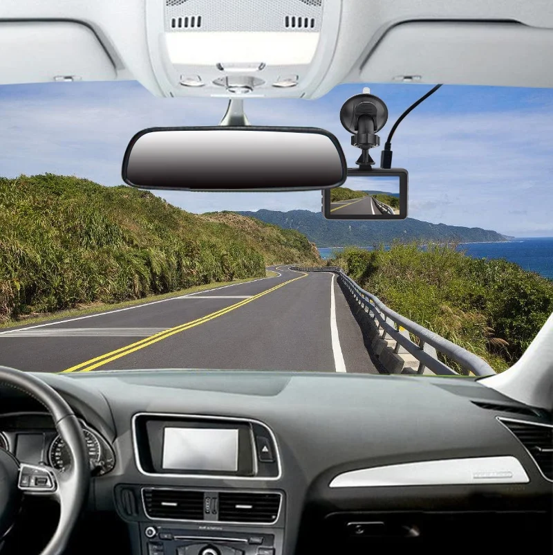 Wide-angle 4G lens automobile black box 170 degree 1080p hd dashcam recorder 3 inch car data black box with wifi connecting
