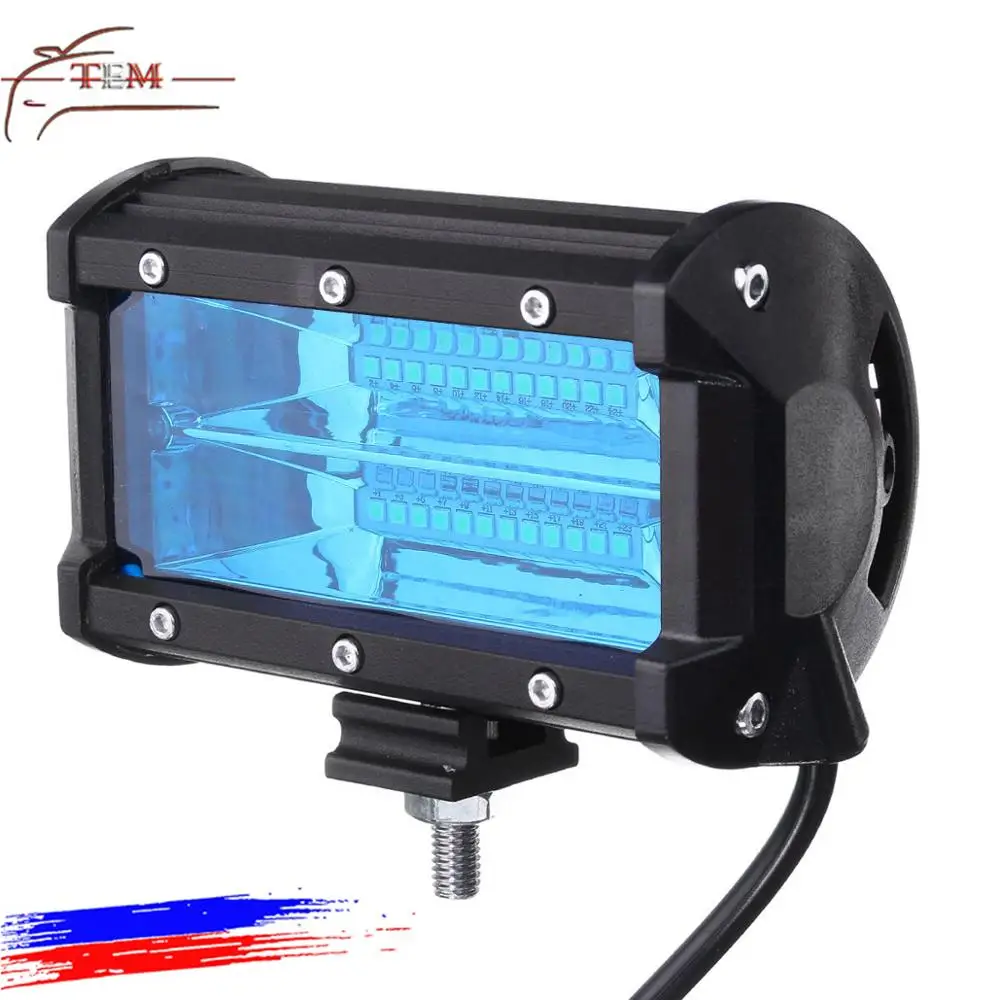 Spot led light for motorcycle 72w blue red yellow white color headlight for motorcycle