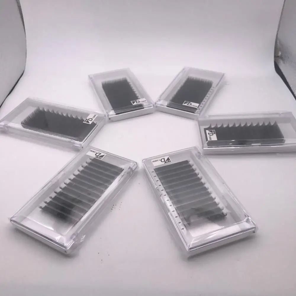 Korean PBT Fiber 0.20mm Private label Individual Lashes ellipse flat Eyelash Extensions