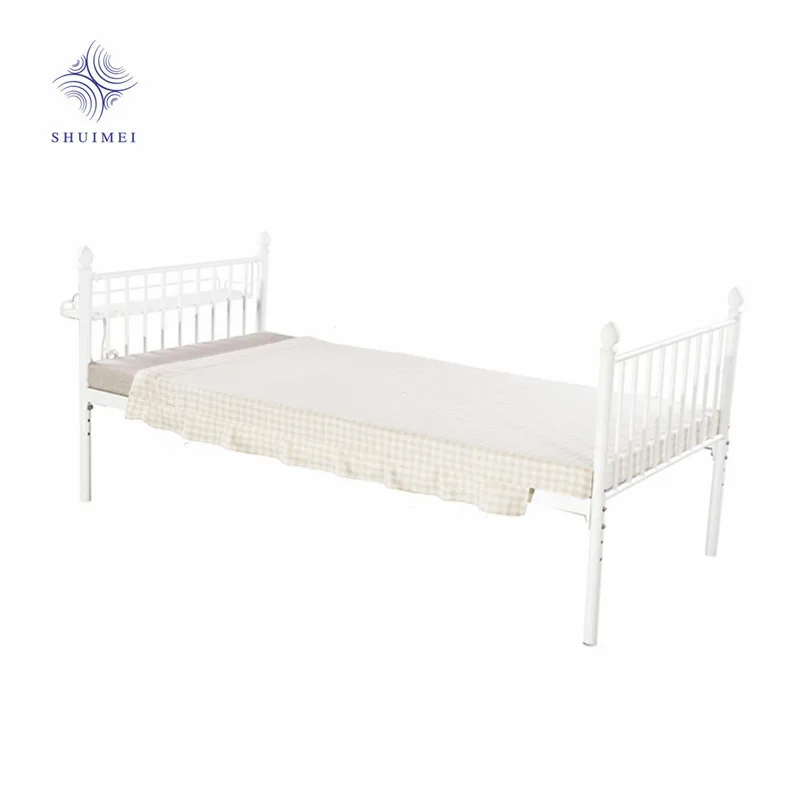 
Metal Bed Frame Single Size Iron Mesh bed Base Bed Headboard With Socket 