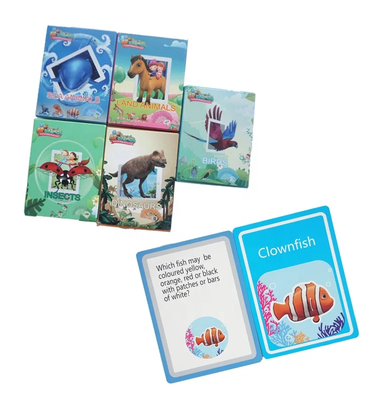 2021 kids toys smart 4D flashcards ar card kids board game with interactive magic card toys kids education