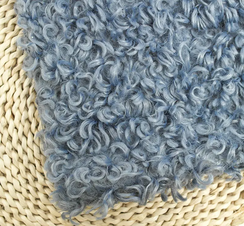 Curly faux fur fabric photography props,bakset cushion blanket for baby photography props