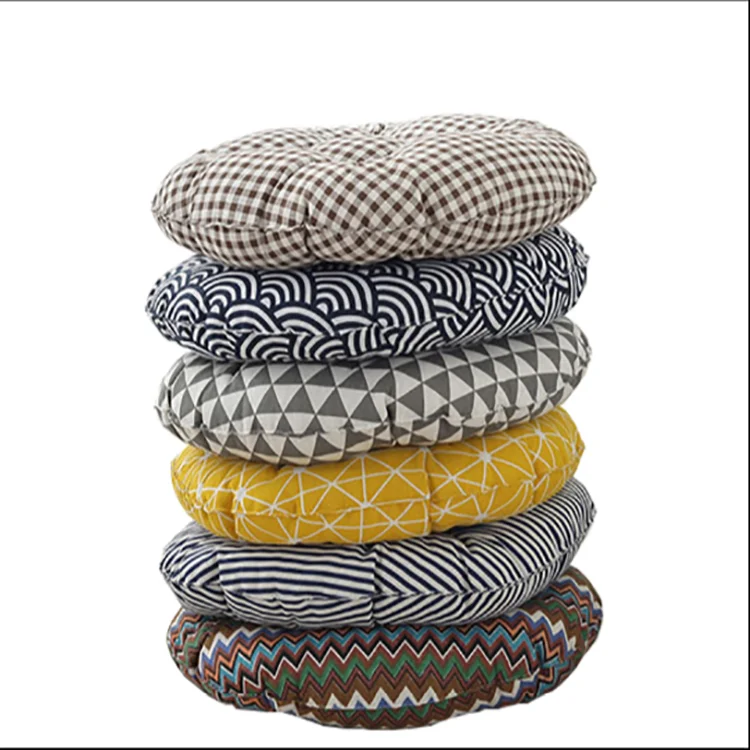 
Factory Discount custom thick canvas print meditation round indoor decorative office, car seat cushion 