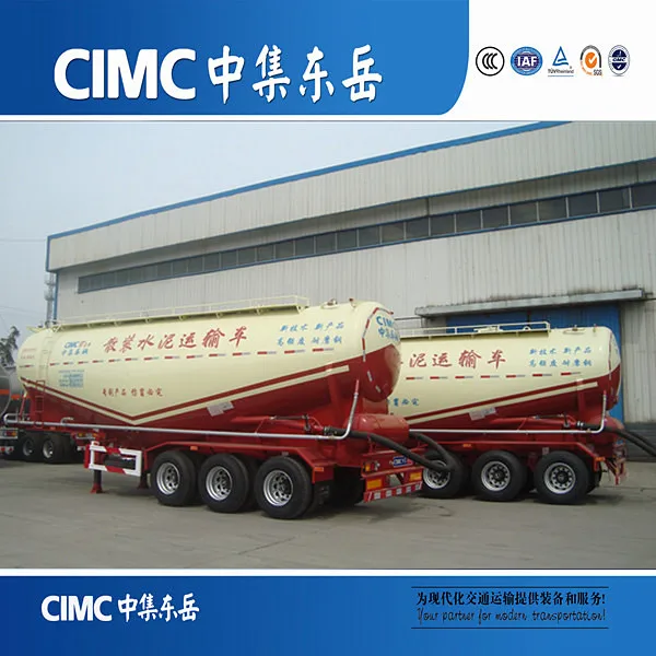  CIMC 50cbm 3 оси Сухой порошок транспортировки навального цемента бак
