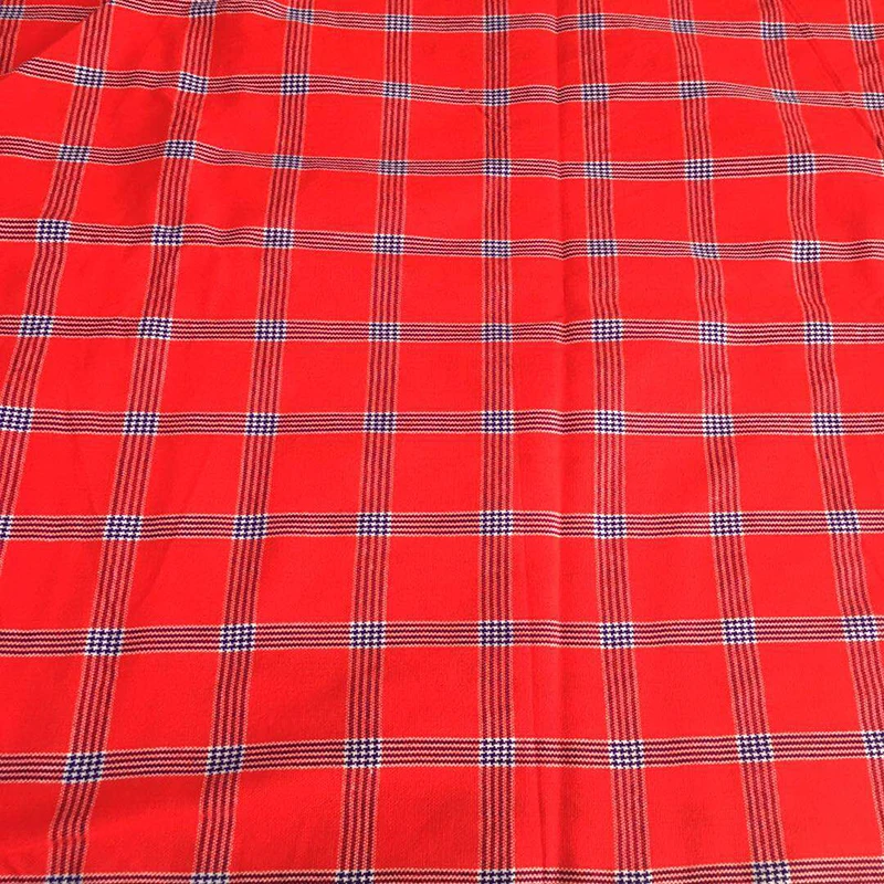 Masai Shuka  camp Blanket Bedspread Throw over 100% Acrylic yarn dyed  fabric