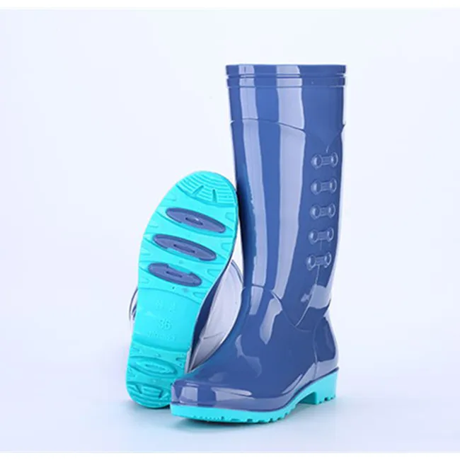 Wholesale Customized Waterproof Non Slip Custom Logo Special Purpose bota de lluvia para mujer Women Rain Shoes PVC Safety Boots