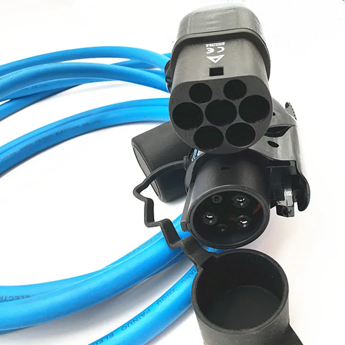High quality 32Amp 7.0KW SAE j1772  to plug IEC 62196-2 mode3 ev car charger with 5m charging cable