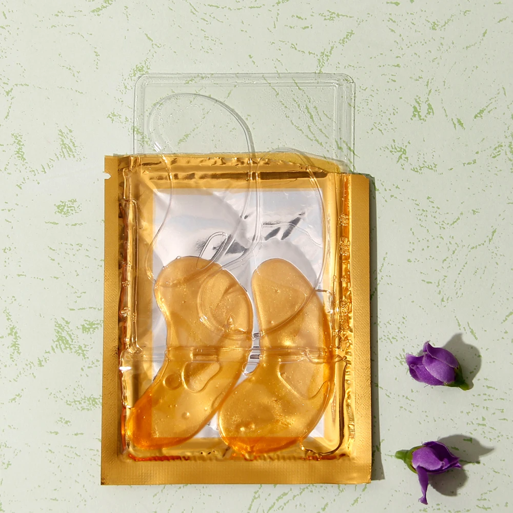 Free Sample Collagen Hydrogel Waterproof Lint Free 24K Gold Eye Patch And Whitening Hydrating